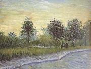 Vincent Van Gogh Lane in Voyer d'Argenson Park at Asnieres (nn04) oil painting reproduction